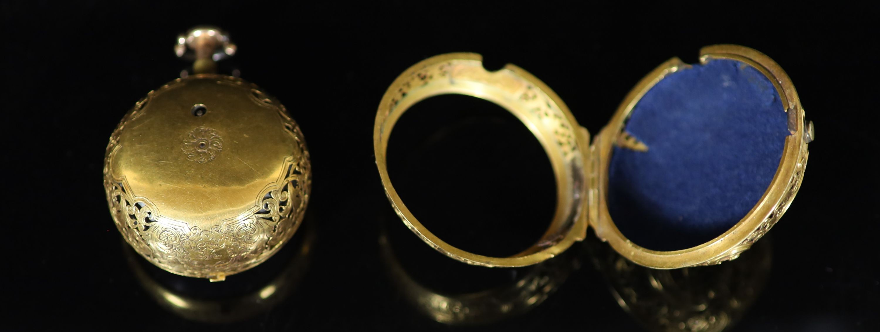 A George III gold pair cased keywind quarter repeating pocket watch by Thomas Gardner of London H 5.75cm.